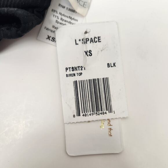 L*Space Siren Bikini Top in Black Size XS NWT Wired V - Picture 5 of 6